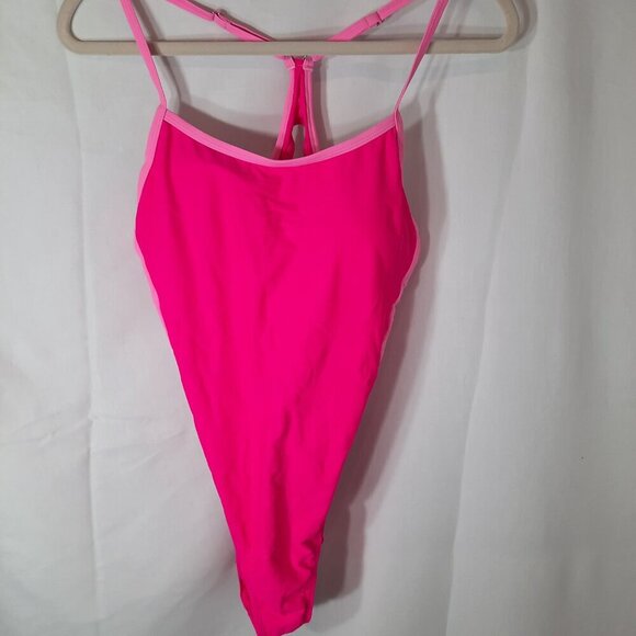 Elegant Pink One-Piece Bathing Suit with Tummy Control - Picture 4 of 5
